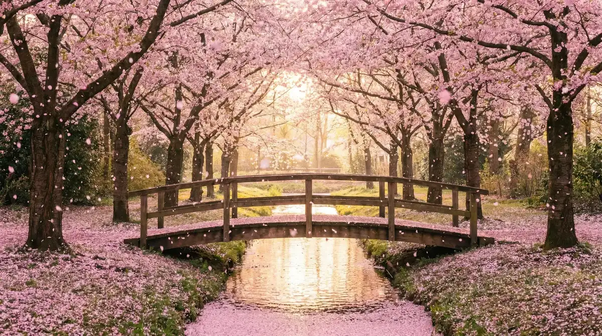 樱花桥畔 - 三人大战波多野结衣 唯美风景